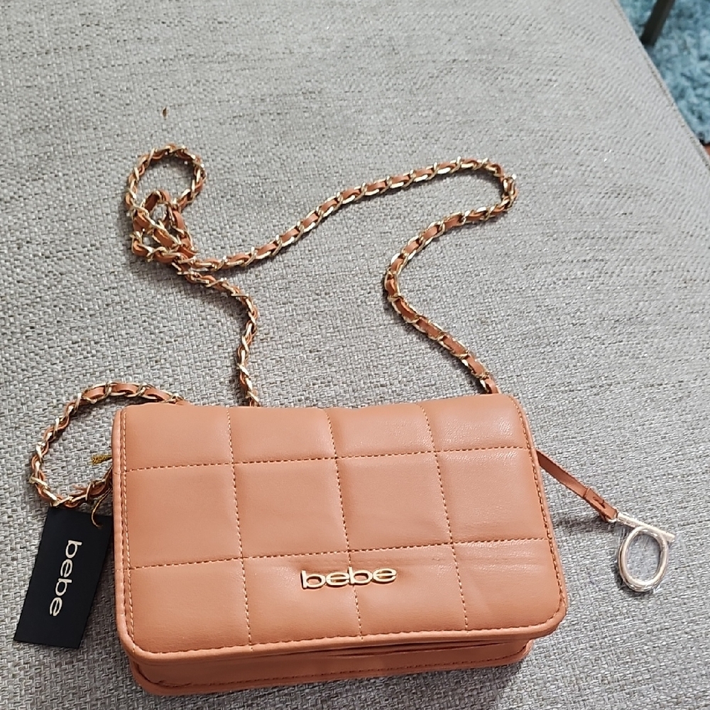 Bebe Camel Quilted Crossbody Bag Flawlessly On FLEEK NWT